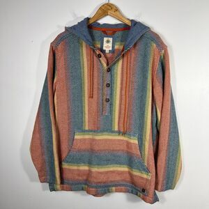 The Territory Ahead Hoodie Mens Medium Heavyweight Beachcomber Colorful Rainbow